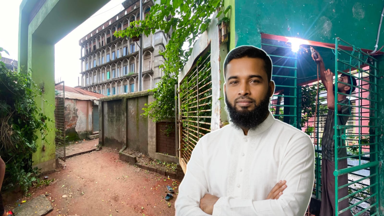 নিজ অর্থায়নে বিদ্যালয়ের দুই গেট সংস্কার করলেন কাউন্সিলর প্রার্থী